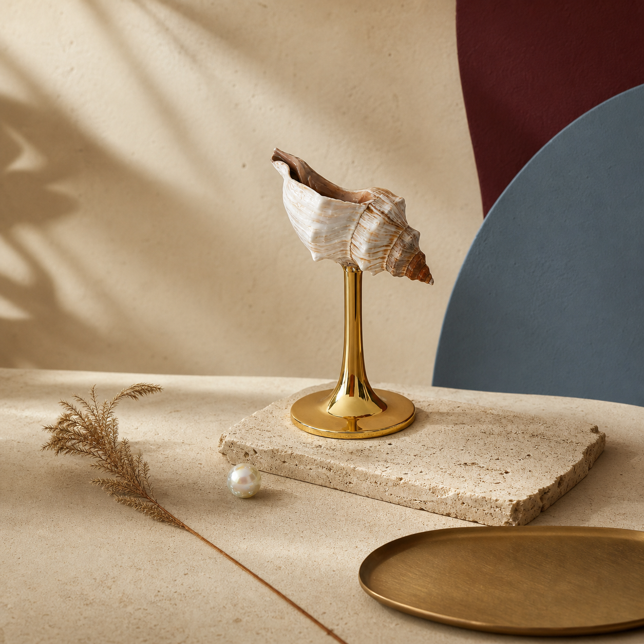 IN Chaos Natural Conch Seashell Goblet