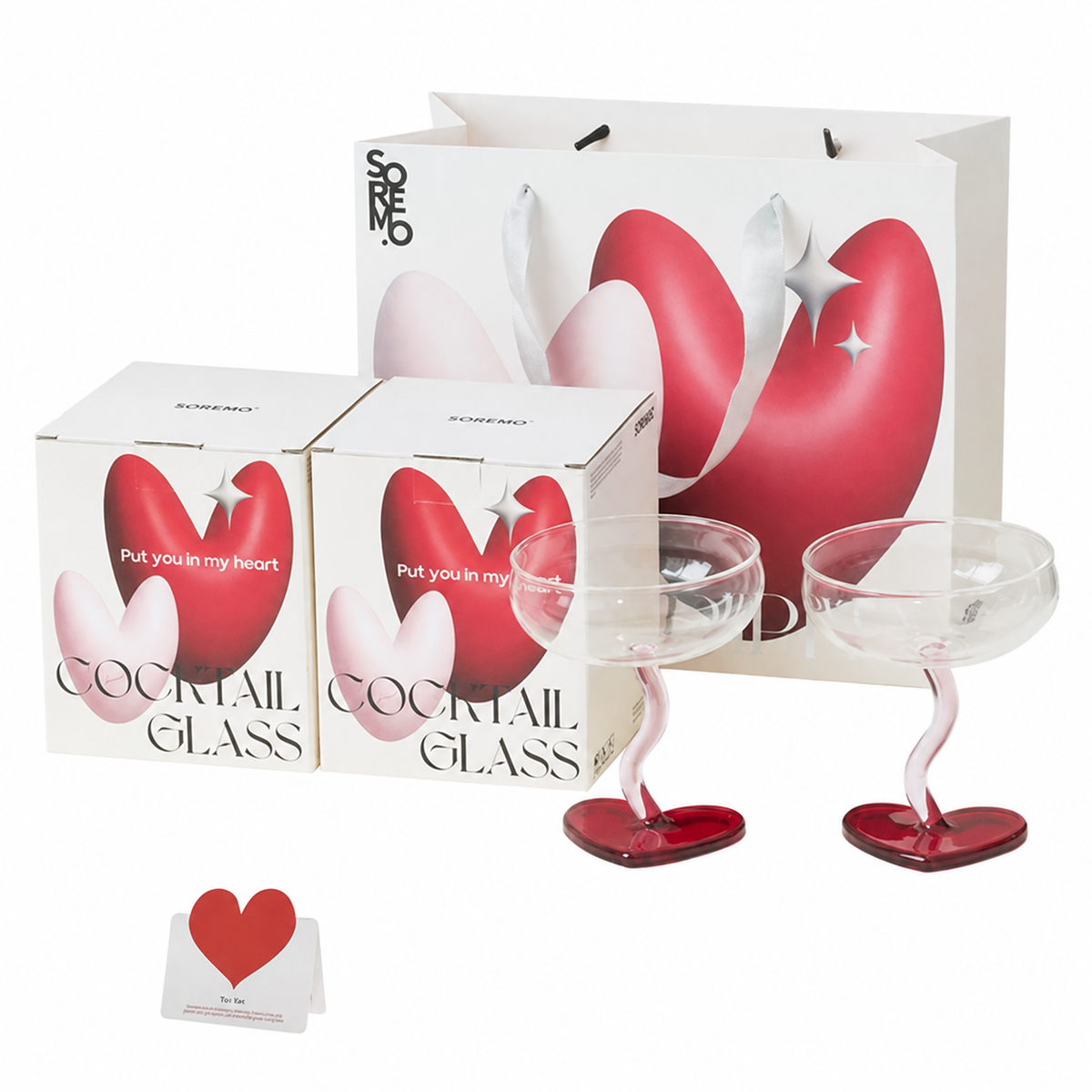 SOREMO Heart-Stem Wine Glass
