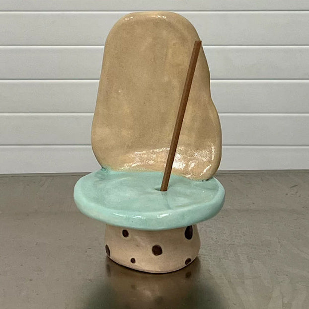 One-of-a-Kind Chair 1 miniature ceramic incense holder by 000503