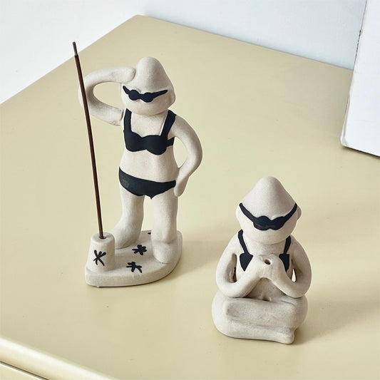 Walala surfer and meditation incense holders, alternate product view 1