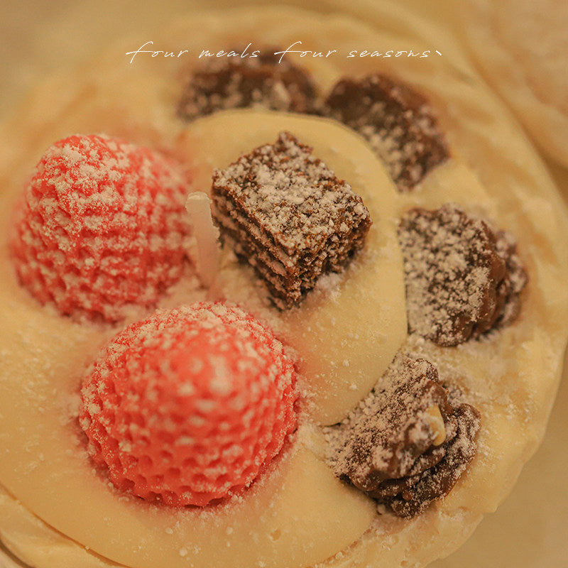 Four Meals Snow Country strawberry cake candle, alternate product view 4