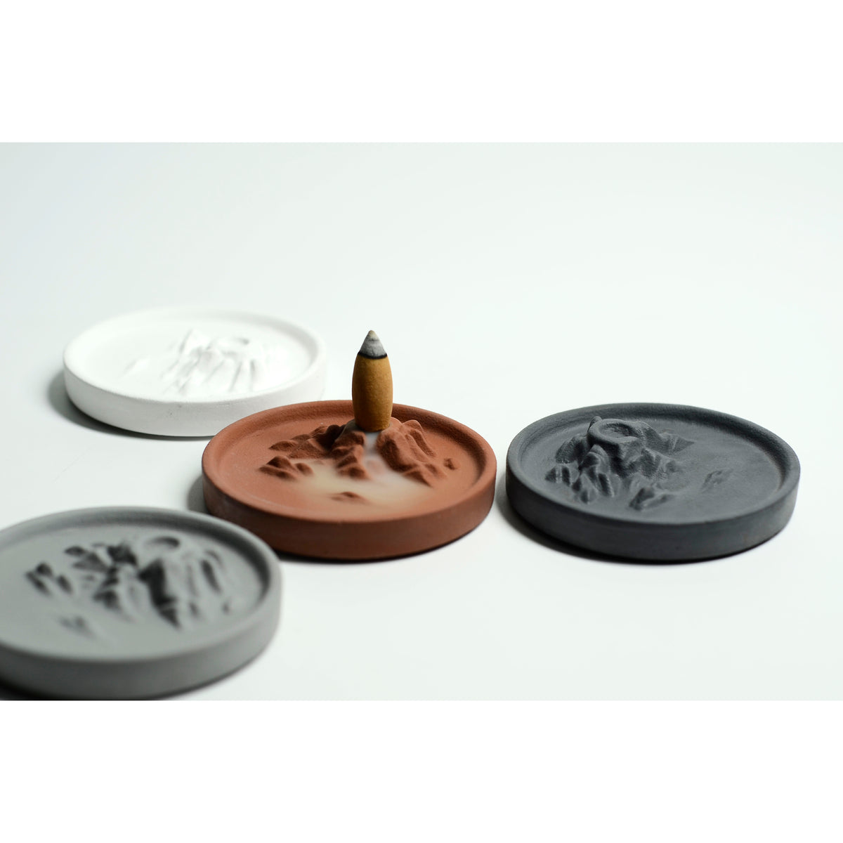 Yunyu Island concrete backflow incense burner, alternate product view 3