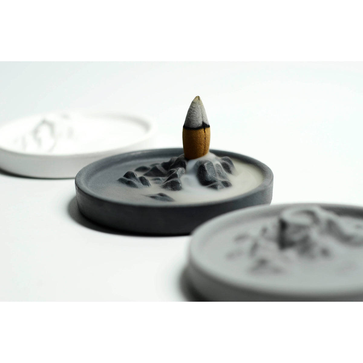 Yunyu Island concrete backflow incense burner, alternate product view 4