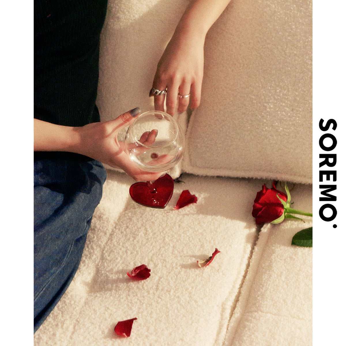 SOREMO Heart-Stem Wine Glass
