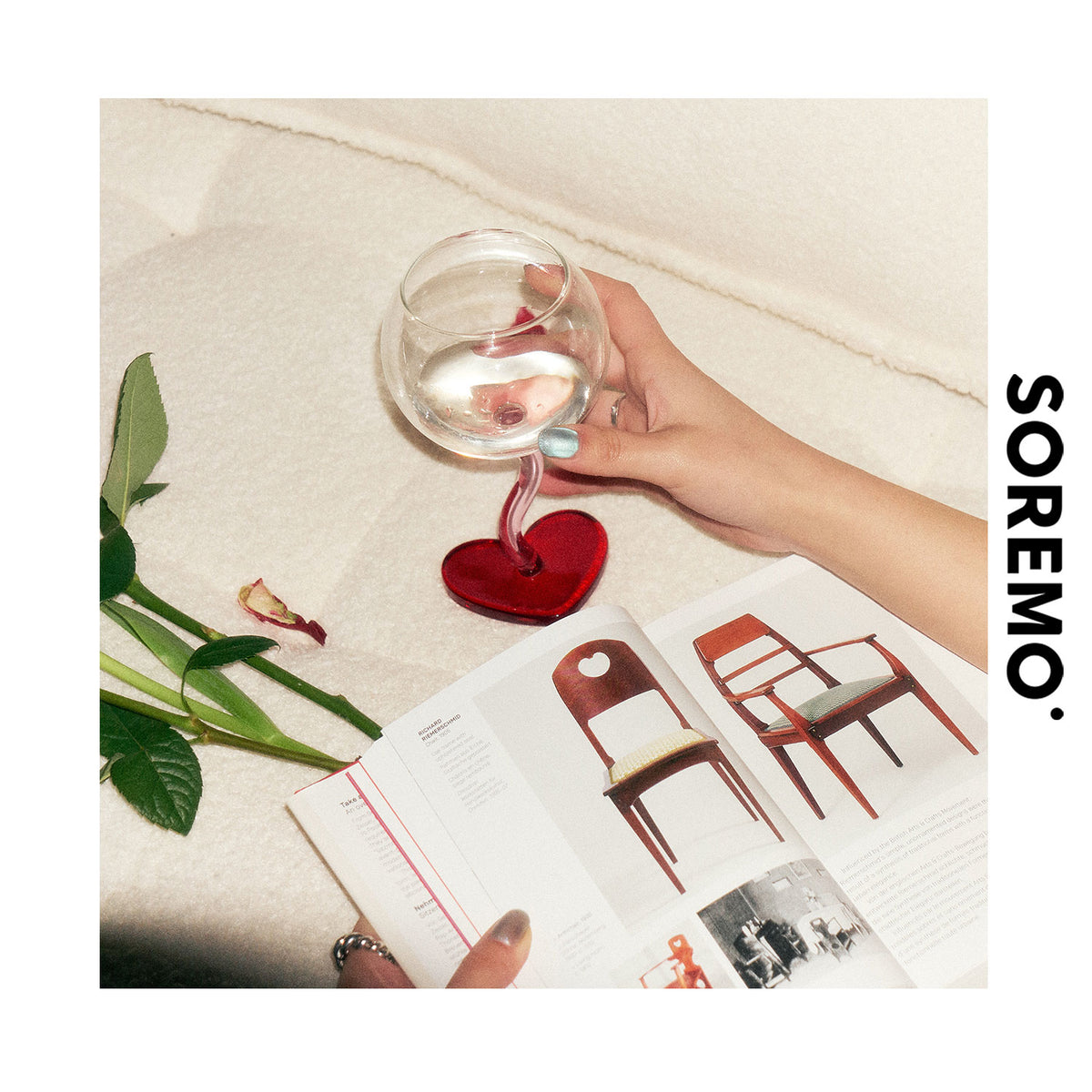 SOREMO Heart-Stem Wine Glass