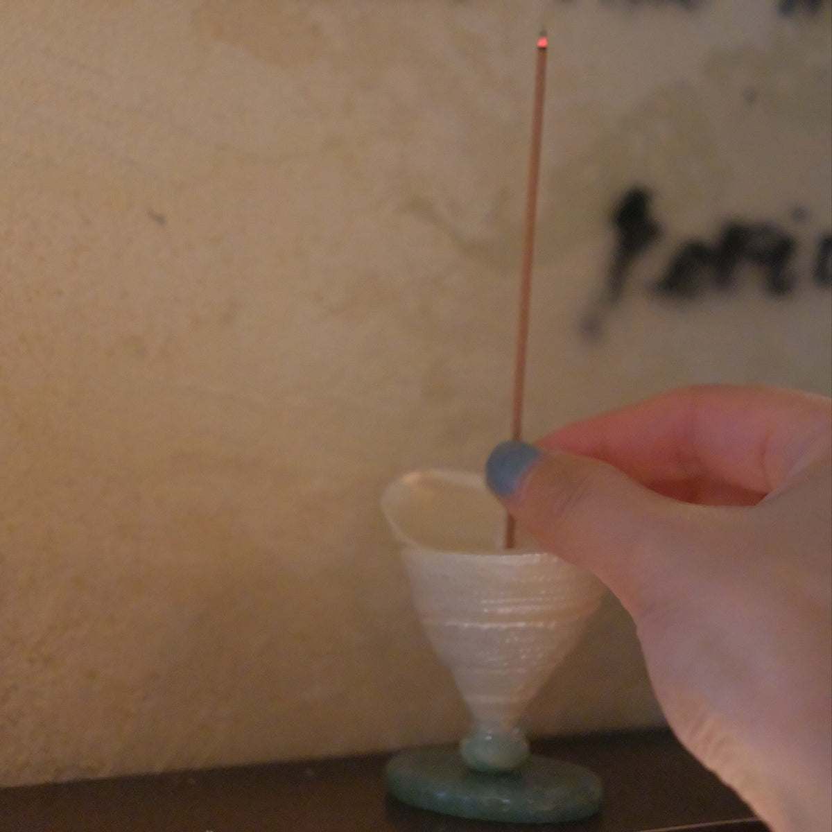 IN Chaos Natural Conch & Jade Shaped Incense Holder