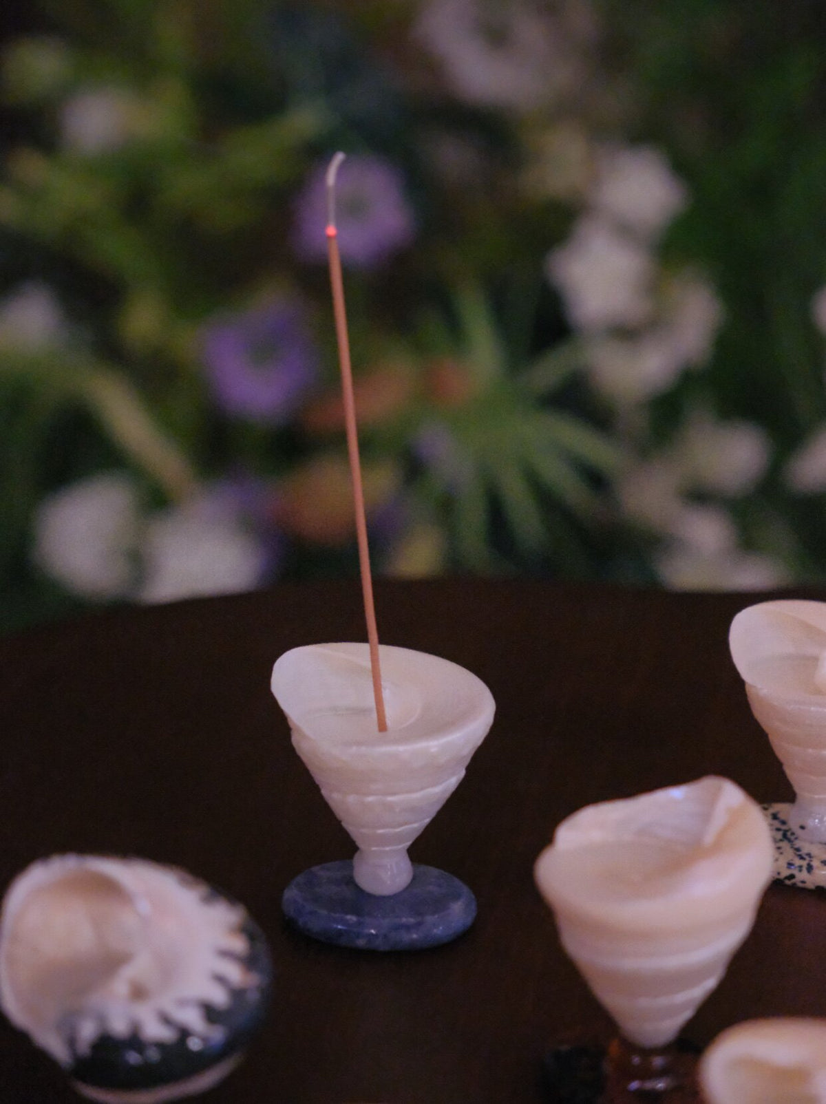 IN Chaos Natural Conch & Jade Shaped Incense Holder