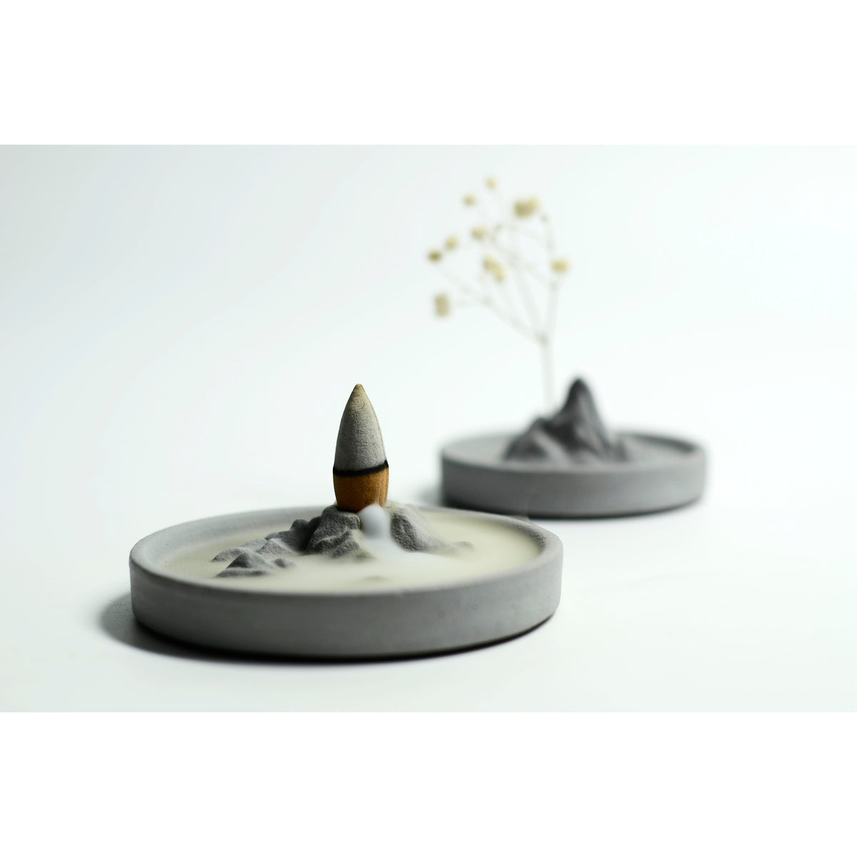 Yunyu Island concrete backflow incense burner, alternate product view 6