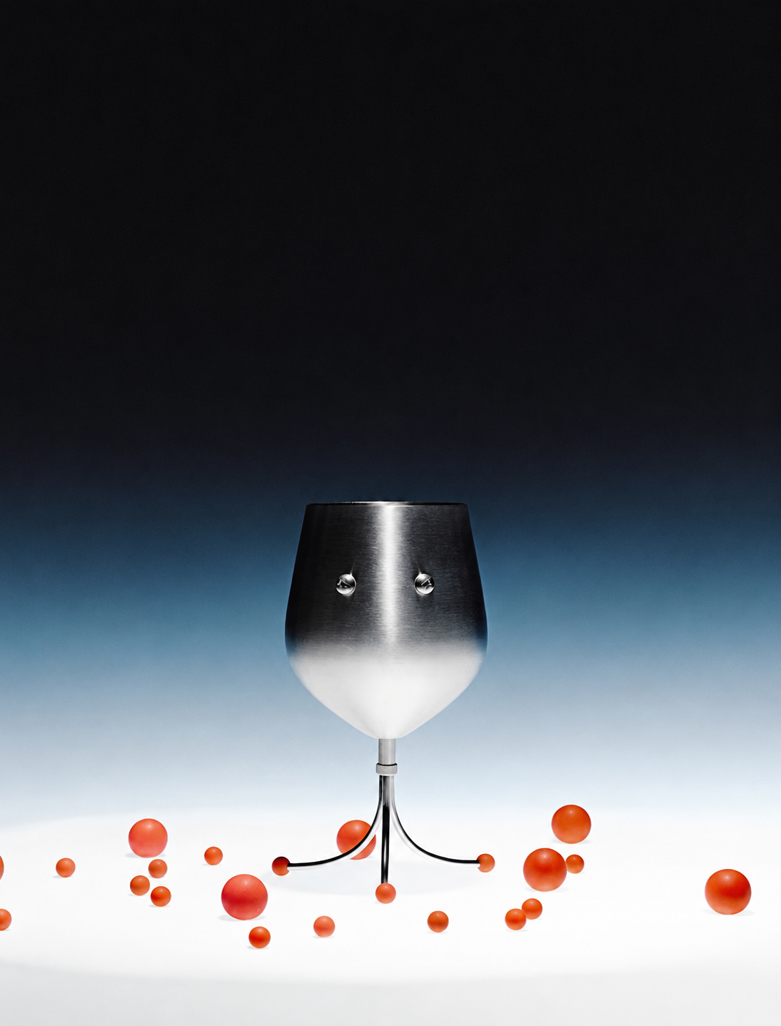 PalForm character stainless steel wine glass collection product view
