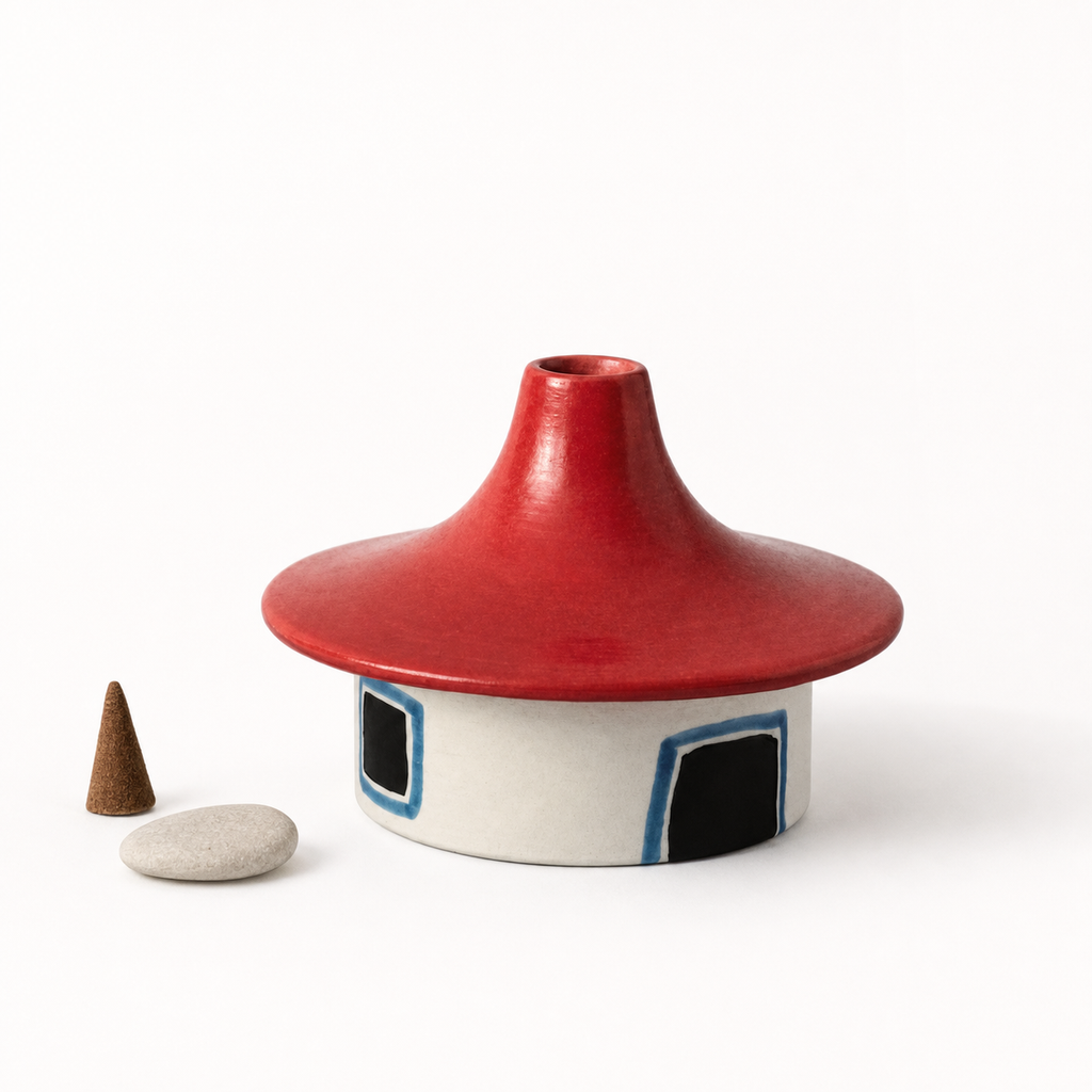 Childish Play Red Roof Cottage Incense Burner