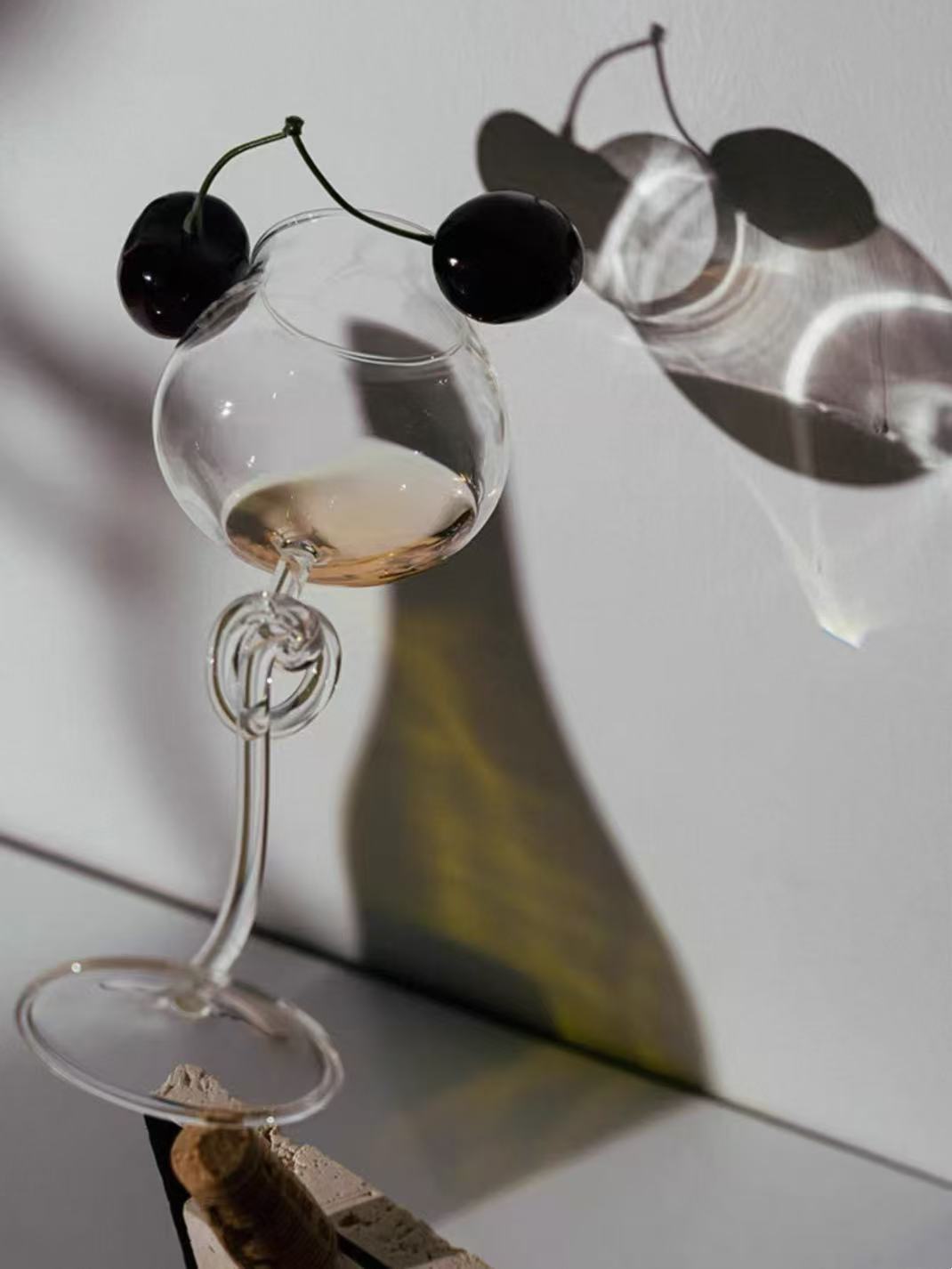 on a manner silver-plated knot-stem glass gallery view