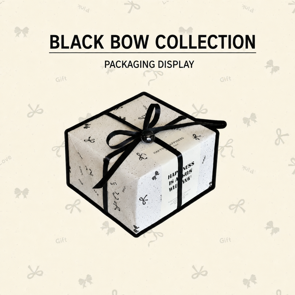 Hand-painted patchwork ceramic cup and saucer gift set — Cup & Saucer + Spoon — Black Bow Box