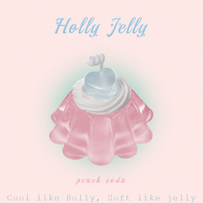 HollyJelly Pudding Candle — Peach Salt Heart