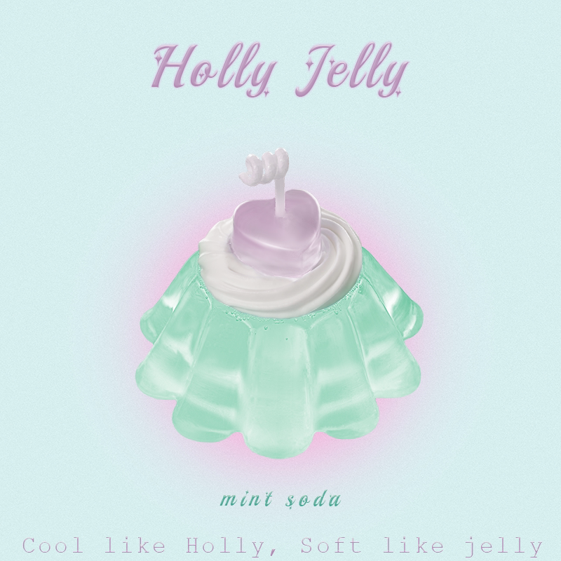 HollyJelly Pudding Candle — Mint Grape Heart