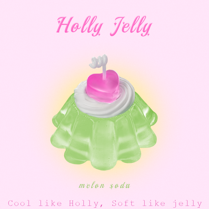 HollyJelly Pudding Candle — Melon Berry Heart