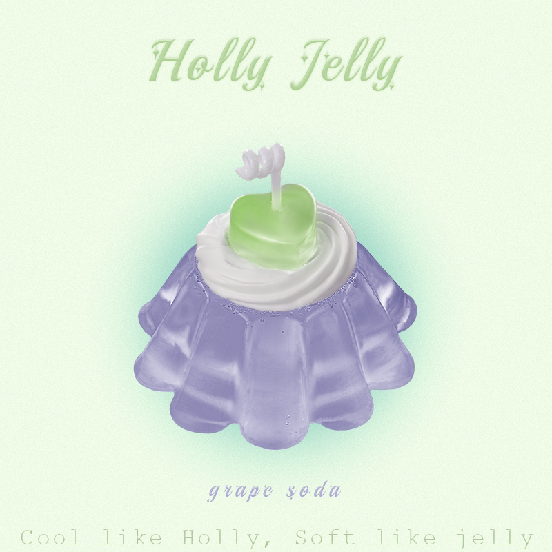 HollyJelly Pudding Candle — Grape Grass Heart