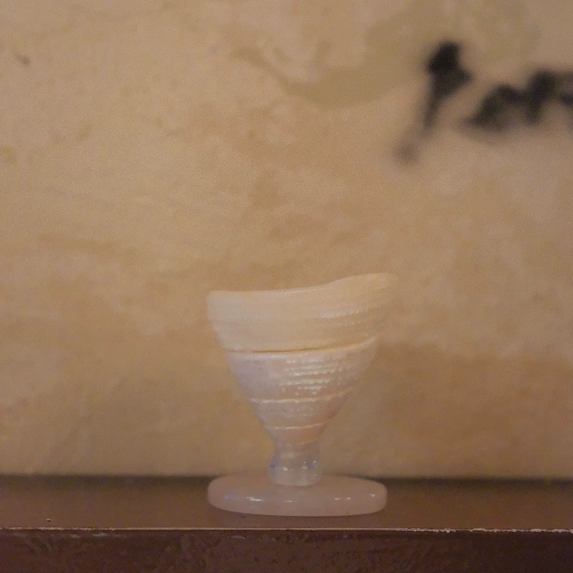Tower Shell / Pink Jade natural conch and jade incense holder