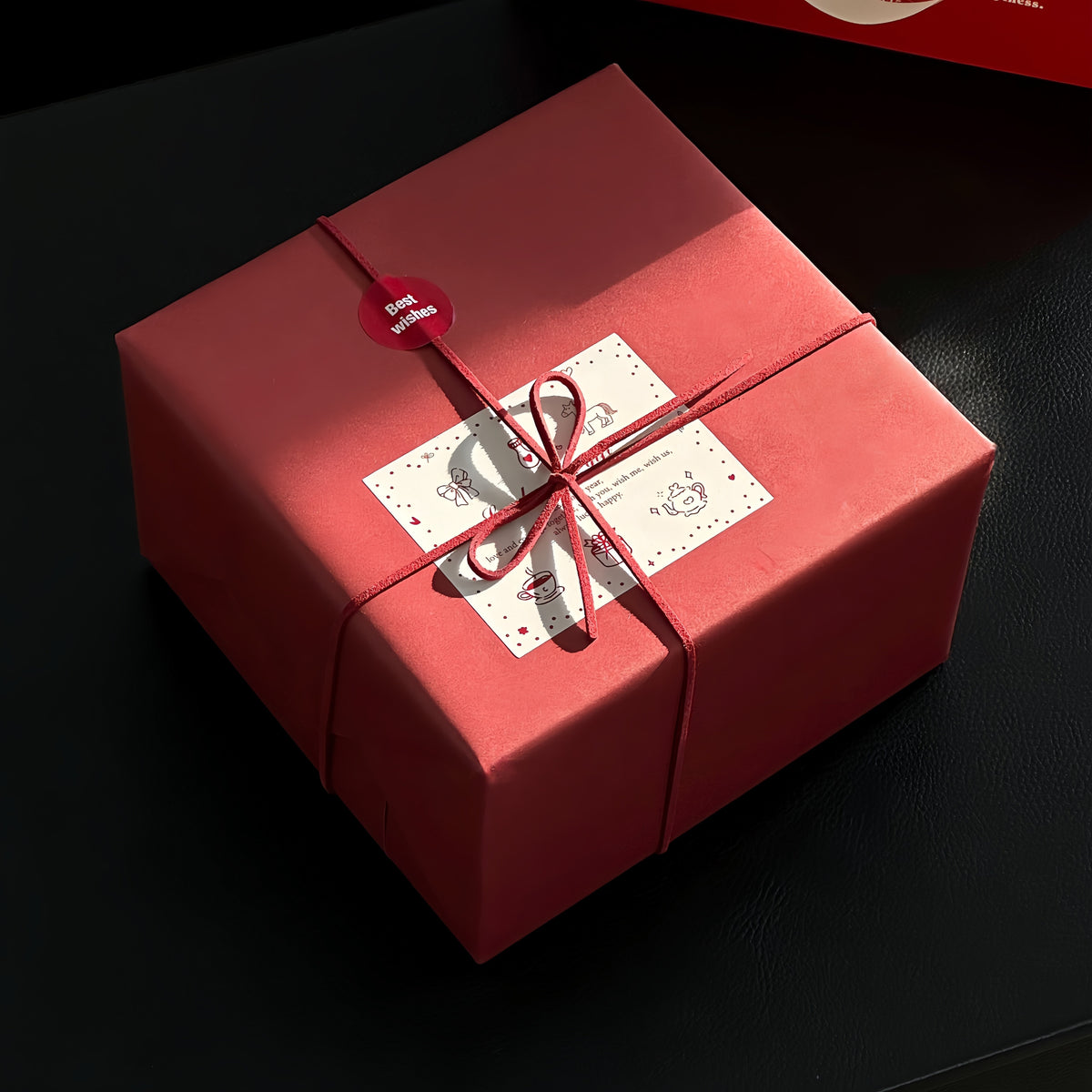 Patchwork Ceramic Cup & Saucer — Cup & Saucer + Spoon — Premium Red Gift Box