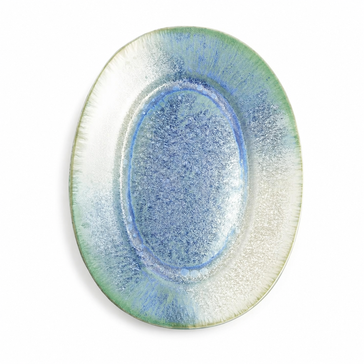 PiGoo Khingan Night handmade brunch plate on a white background