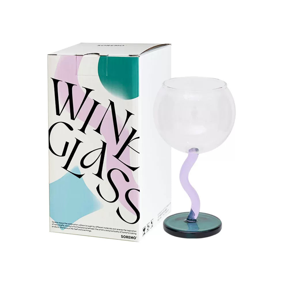 SOREMO Bubble Goblet — Purple–Green G01