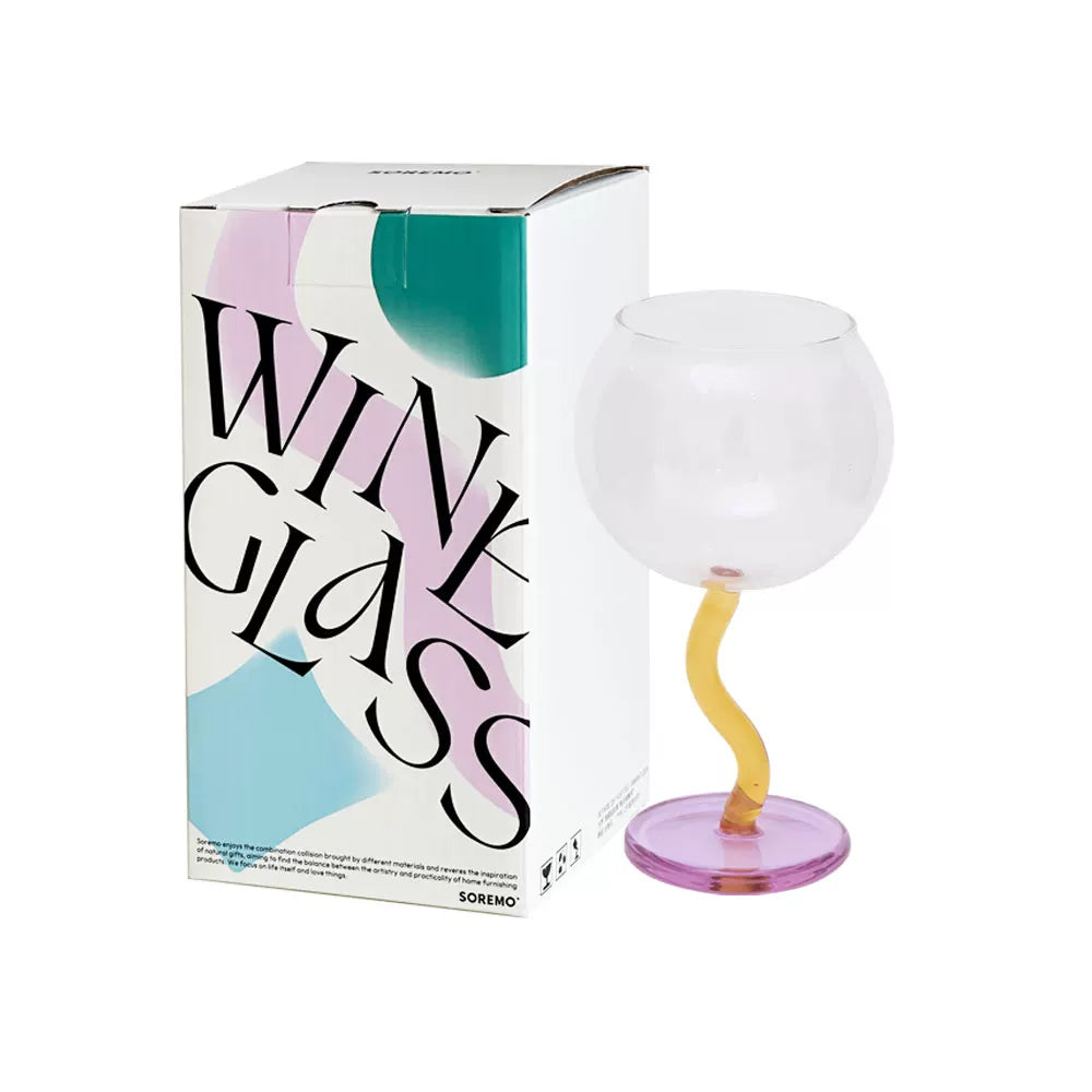 SOREMO Bubble Goblet — Yellow–Purple G02