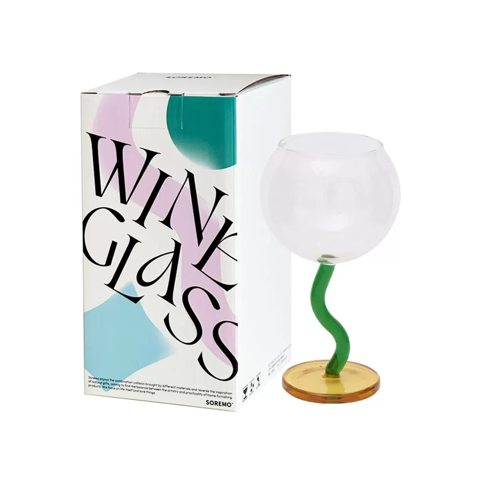 SOREMO Bubble Goblet — Green–Yellow G03