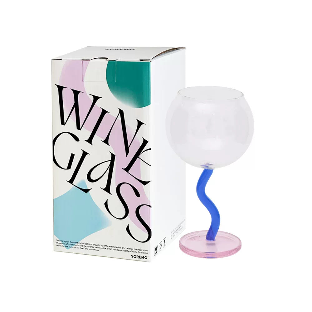 SOREMO Bubble Goblet — Blue–Pink G05
