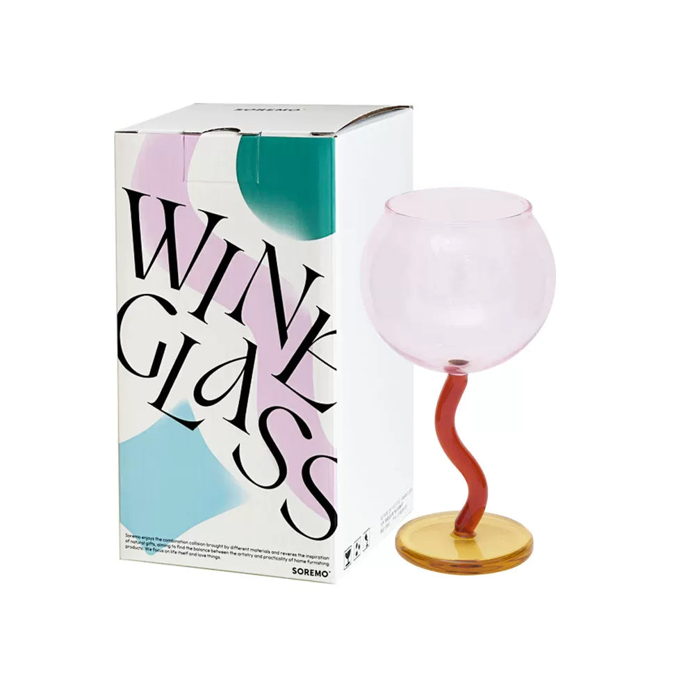 SOREMO Bubble Goblet — Pink–Brown G07