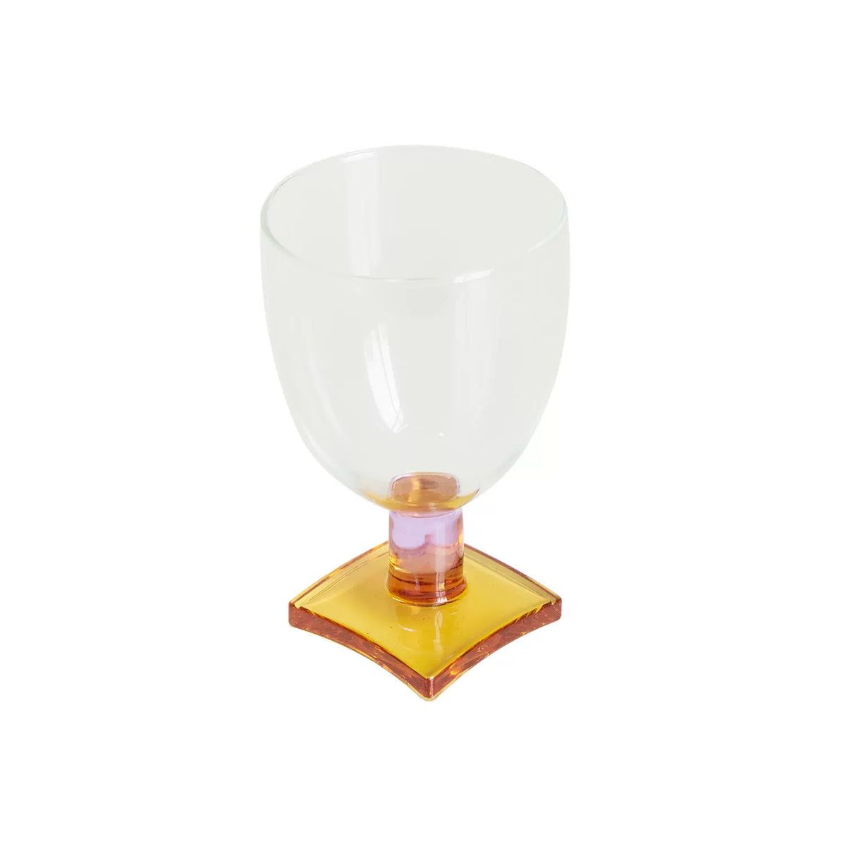 SOREMO Sugar Cube Goblet — Yellow–Purple G11