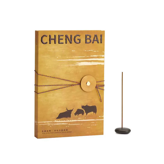 Cheng Bai Tashi Delek four-scent incense gift box with stone holder