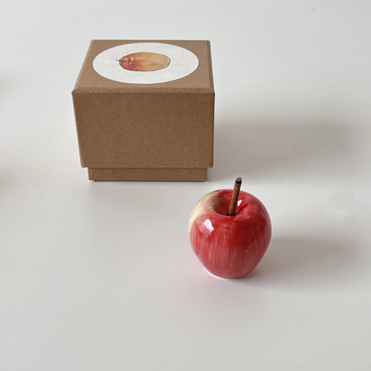 Apple ceramic incense holder by Walala